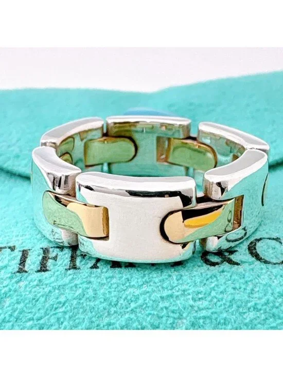 Tiffany & Co Vintage H-link Combination Ring - Picture 6 of 9